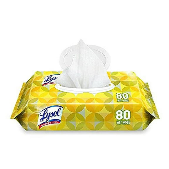 Lysol Disinfecting Wipes Lemon & Lime Blossom Flatpack, 80 Ct, 2 Pack