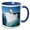 Blue/White, variant on 3drose, Canada, Nunavut Territory, Polar Bear Climbing onto Melting Iceberg, 11oz Two-tone Green Mug