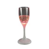 Colored Lights Up Champagne Flutes Glasses, Liquid Activated Glow in The Dark Cups with Replaceable Battery, Colorful Drinking Whiskey Led Cups for Christmas Halloween Party Birthdays