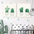 thumbnail image 2 of wall26 2 Panel Square Canvas Wall Art - Green Cactus in Pots - Giclee Print Gallery Wrap Modern Home Art Ready to Hang - 16"x16" x 2 Panels, 2 of 3