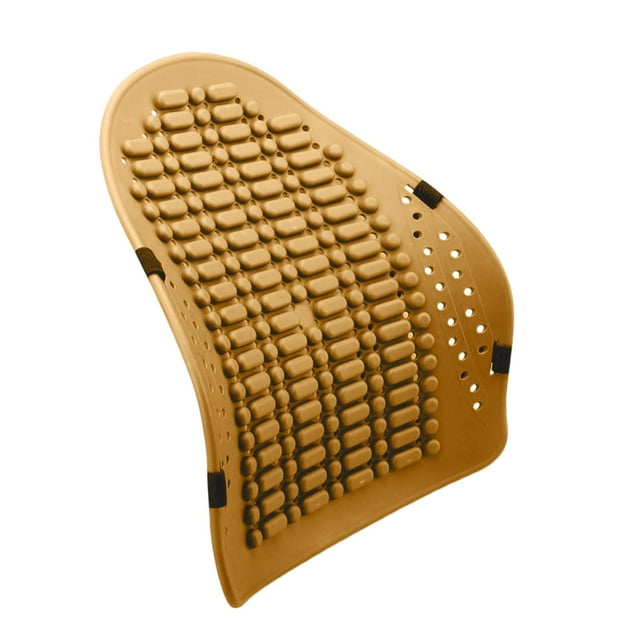 Comfortable Car Back Pillow Back Support with Massaging Beads Improve Sitting Posture Adjustable Versatile for Computer Desk Chair Yellow Style A