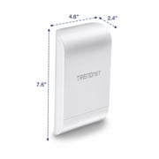 TRENDnet TEW-740APBO2K,10dBi Wireless N300 Outdoor PoE Pre-Configured Point-to-Point Bridge Kit