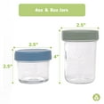 thumbnail image 3 of WeeSprout Glass Baby Food Storage Jars with Plastic Lids (4oz/8oz, 12 Pack Set), 3 of 7