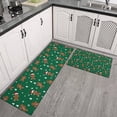 thumbnail image 2 of Green Christmas Gingerbread Man Pattern Kitchen Rugs Sets Of 2,Anti Fatigue Kitchen Mat Rugs Non Slip Washable,Decorative Kitchen Floor Mats for Kitchen,Sink,Laundry,17"x30"+17"x47", 2 of 7