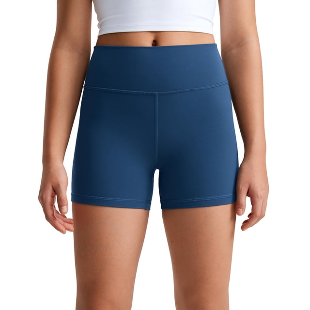 Shorts CRZ YOGA Butterluxe Deportivo de Cintura Alta Azul Marino XS