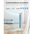 thumbnail image 3 of DREO Tower Fan for Home 40 inch, 90° Oscillating Bladeless Fan with Remote, 5 Speeds, 4 Modes, 12H Timer, LED Display with Touch Control, Quiet Floor Fan for Bedroom, White, 3 of 6
