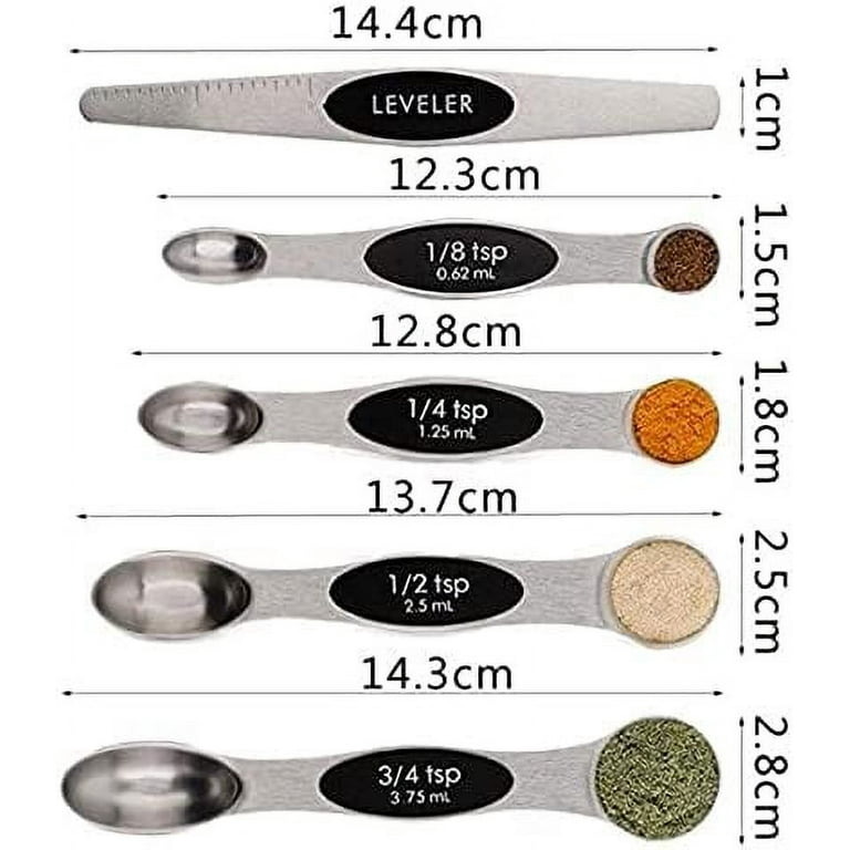 Mrs. Anderson's Baking Spice Measuring Spoons, Heavyweight 18/8 Stainless  steel, Set of 6 - Blackstone's of Beacon Hill