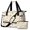 Dog Paw Print and Bones with Woof, variant on Cavalier King Charles Spaniel and Dog Paw Gym Duffel Bag 2 Piece Set, Sports Tote with Shoe Compartment & Toiletry Bag, Large Capacity Gifts for Women Men,18.5 X 8.7 X 14.2 Inches