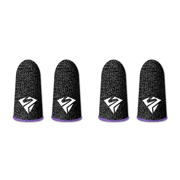 Inteprter 5 pares de fundas para los dedos para juegos de teléfonos móviles, guantes antideslizantes sensibles al sudor, fundas de fibra Type3 NO3