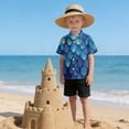 thumbnail image 6 of Dailycode Small Short Sleeve Button Down Shirts Dragon Scales Raindrops Casual Shirt 3-10 Years, 6 of 9