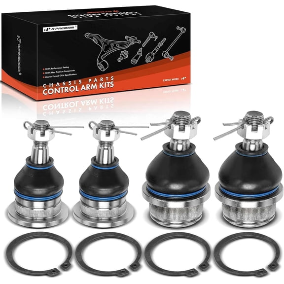 A-Premium Set of 4, Front Upper and Lower Ball Joints Kit, Compatible with Toyota Tacoma 2005-2023