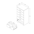 thumbnail image 4 of Pemberly Row Traditional 6-Drawer Engineered Wood Lingerie Chest in Gray, 4 of 6