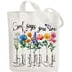 thumbnail image 1 of Bolsa de lona reutilizable de algodón para mujer, resistente, de tela, con bolsillos con cremallera., 1 of 9