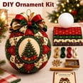 thumbnail image 3 of KRONDO Christmas Patchwork Ornament DIY Kit, 5.9" Fabric Craft Set for Holiday Tree, Mantel & Gift Display, 3 of 7