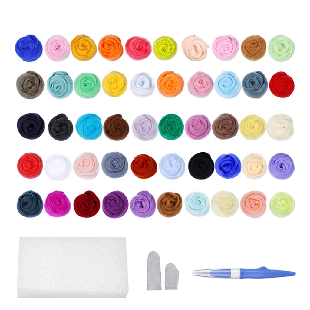 7/8/9/10 Color Needle Felting Supplies with Wool Felt Needle Tool Craft Wool Felted Set for Beginner Wool Felting Craft