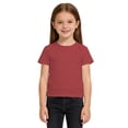 thumbnail image 6 of WMQPNNS Unisex Kids Short Sleeve Cotton Tops Summer Tops for Girls 14-16 Solid Color Crewneck Basic Shirts Boys Girls Summer Clothes, Size 3-4 Years, D1-Brick Red, 6 of 6