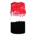 thumbnail image 3 of Victorious Men's Colorblock Tie Dye Long Length Tank Top TT86 - Red/Black - Large, 3 of 3