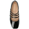 thumbnail image 5 of Journee Womens Darlin Multi Strap Square Toe Dress Flats, Widths Available, 5 of 9