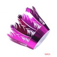 thumbnail image 1 of Injueey 50 piezas taza hueca Muffin pastel caja de papel Cupcake envuelve decoración de fiesta Herramientas y accesorios para hornear rosa reflectante, 1 of 6