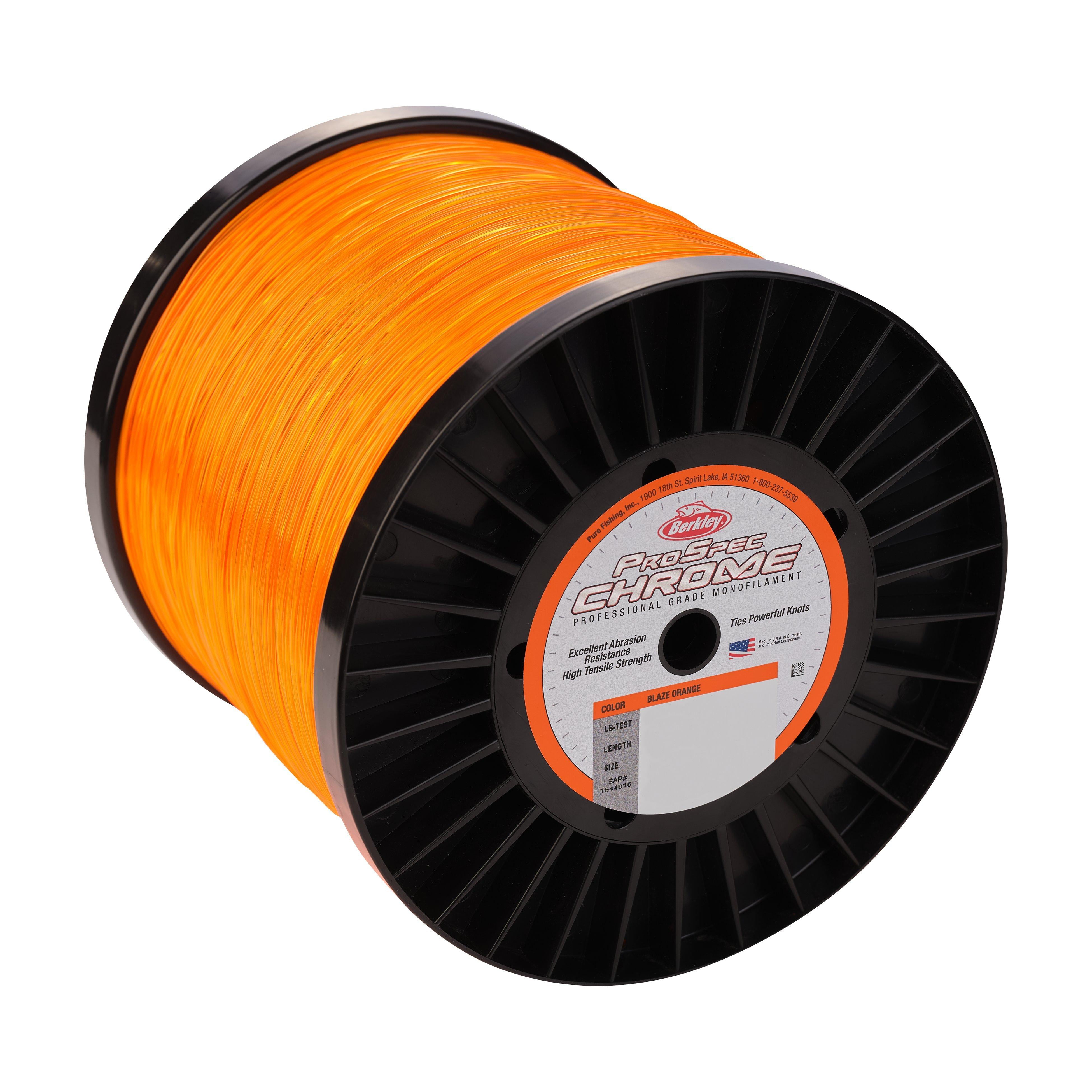 Berkley ProSpec® Chrome Monofilament Fishing Line, Blaze Orange, 130 lb Test Strength, 2000 yd