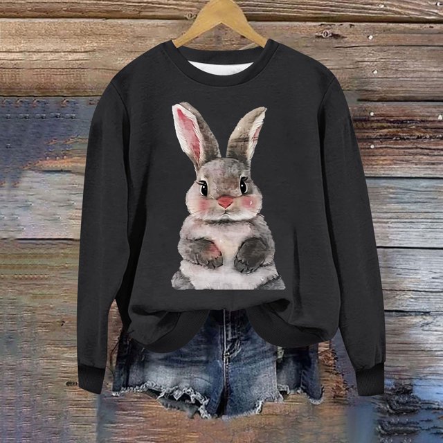 Ensembles d'Entraînement zanvins pour Femmes 2 Pcs Pâques Chandail à Col Rond pour Femmes à Manches Raglan Imprimé à Manches Longues