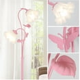 thumbnail image 3 of Pink Flower Floor Lamp, Floral Standing Lamp with 2 LED 5W Blubs, Foot Switch, Modern Corner Tall Lamp with Acrylic Shade, Girls Cute Floor Lamp for Living Room Bedroom Office Kids Reading, 3 of 9
