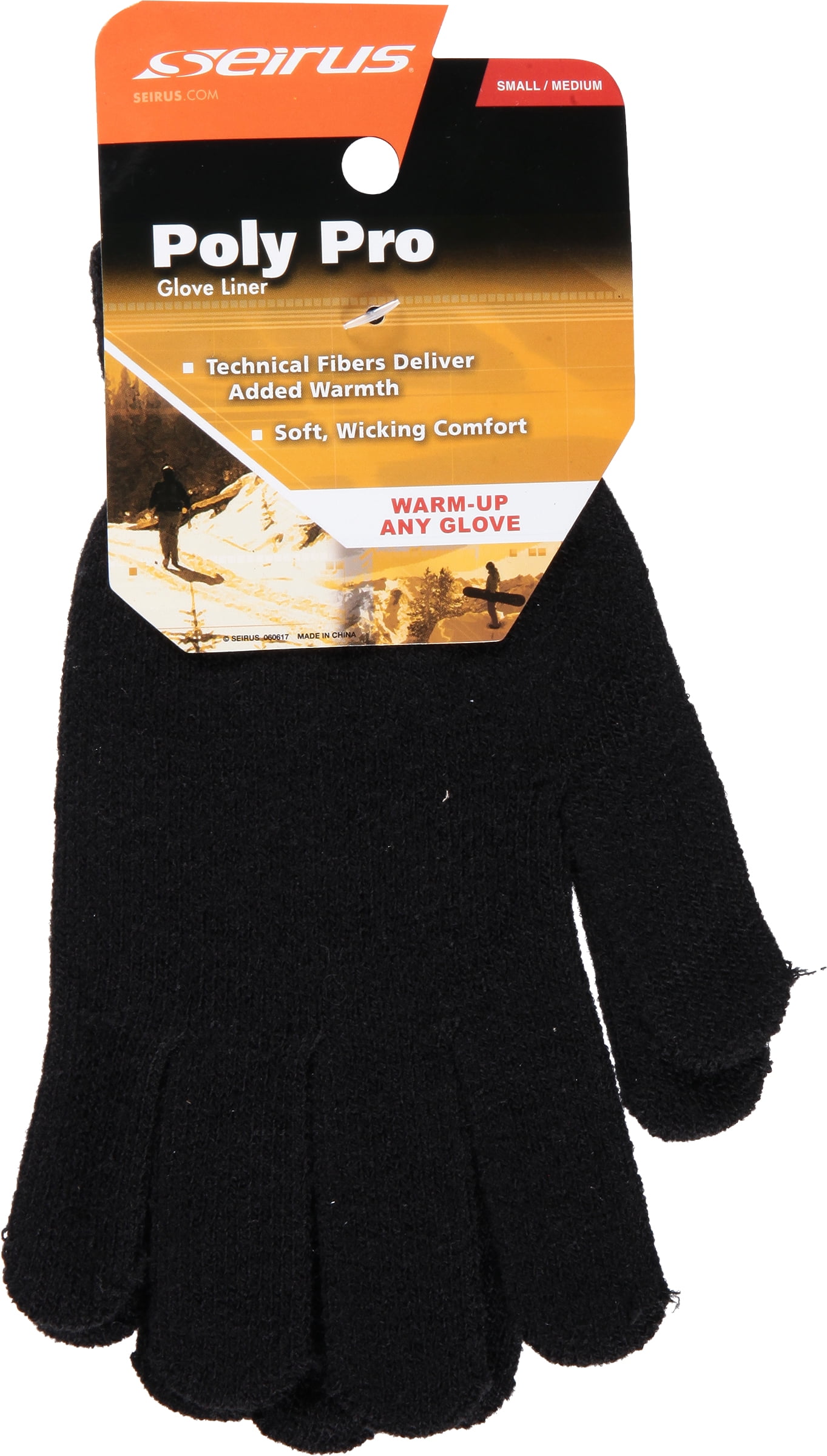 New Seirus Innovations PolyPro Black Glove Liners