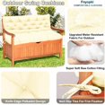 thumbnail image 3 of Replacement Cushions for Swing, Waterproof Porch Swing Cushion, 2-3 Seat Outdoor Bench Cushion with Backrest for Patio Furniture Garden Porch Loveseat Glider Pad (Ivory 47*40in), 3 of 7