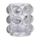 thumbnail image 2 of Porta brochas de maquillaje de vidrio | Organizador de taza de lápiz de vidrio decorativo - Celosía transparente, café/gris/transparente, 9.5x5.5cm, lindo frasco de almacenamiento de escritorio,, 2 of 6