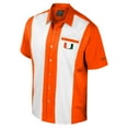thumbnail image 2 of Men's Colosseum Orange Miami Hurricanes Strike Bowling Button-Up Shirt, 2 of 3
