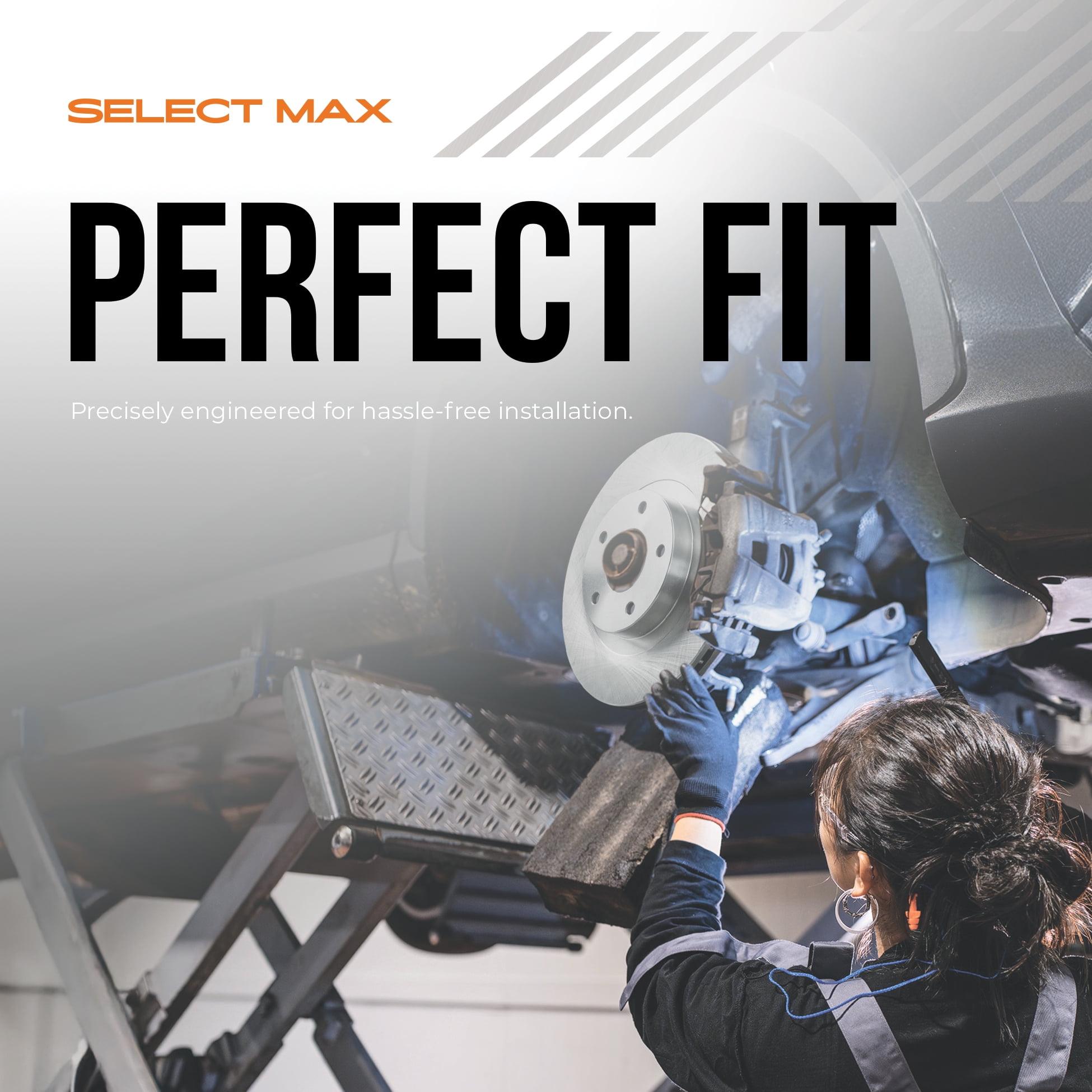 Max Advanced Brakes - Front Brake Rotor Set for 2012-2015 Honda Civic, OE-Style Replacement Front Rotors, Best Value
