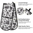 thumbnail image 4 of Dailycode Double Sided Oven Mitt with Loop Heat Resistant Kitchen Long Potholders 7" x 35" Barrel Wine House, 4 of 6