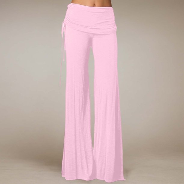 WILLBEST Pantalones Casuales Para Mujer, Ligeros, Transpirables, Para Playa, de Verano, Con Cintura Elástica Versátil, Cómodos, Con Pierna Ancha, Para Viajes, Picnics y Actividades En Casa.