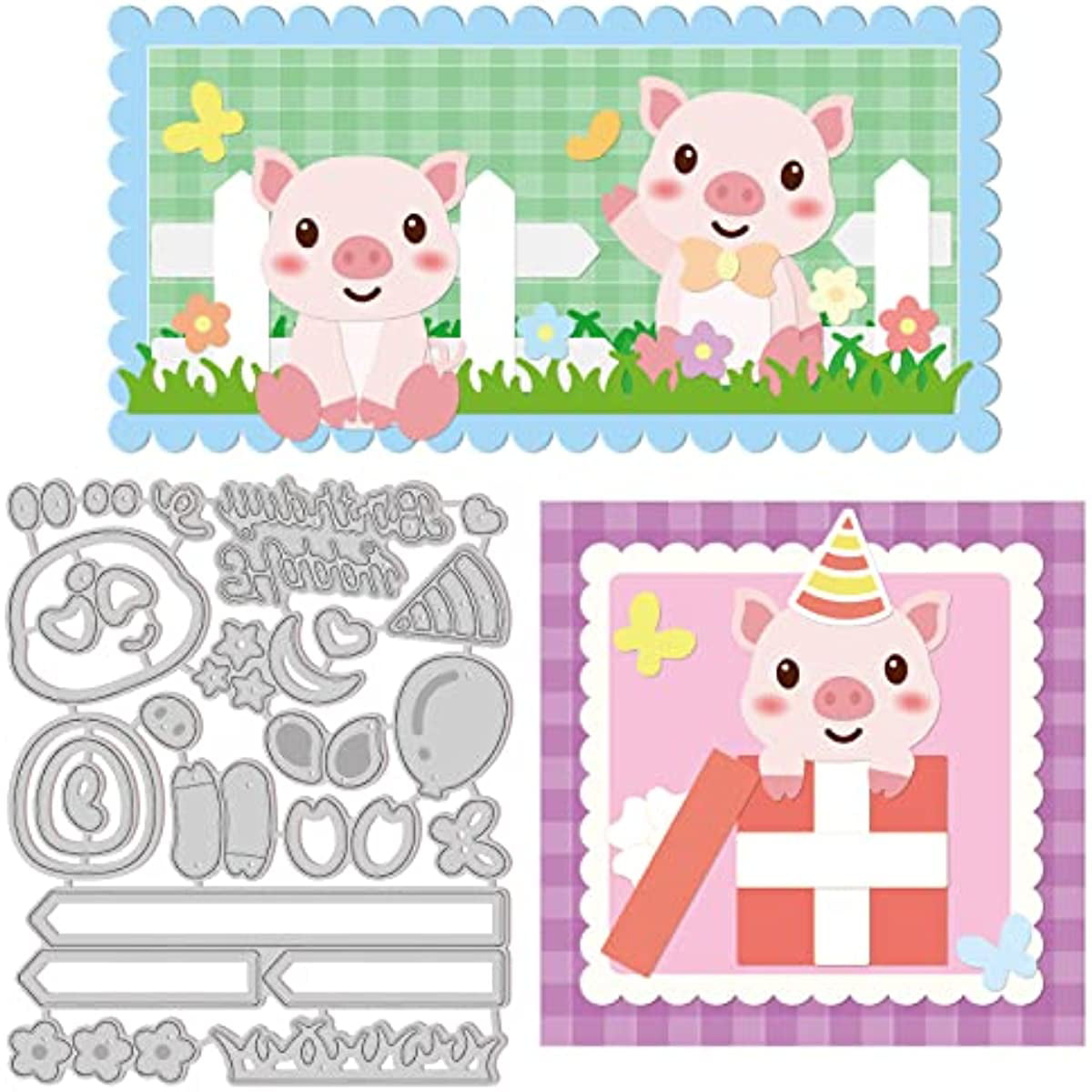 Piggy in the Middle Cross Stitch Pattern Piglet Pig Mini -  in