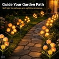 thumbnail image 3 of Rirool Solar Orange Hydrangea Garden Stake Lights, 3-Head Warm White LED Outdoor Waterproof Flower Pathway Lights for Yard Lawn Patio, Dusk-to-Dawn Decorative Landscape Lights, 2 Pack, 3 of 8