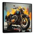 thumbnail image 2 of Designart "Dreamy Motorcycle Journey" Motorcycle Floater Framed Wall Decor, 2 of 5
