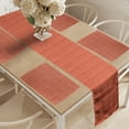 thumbnail image 2 of Ambesonne Saying Table Runner & Placemats, Letterings, Placemat 4 pcs + Runner 12"x90", Dark Brown Dark Coral, 2 of 2