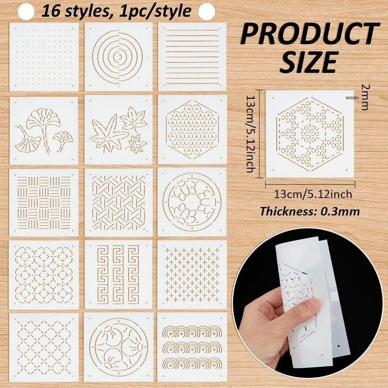 POCHOIRS SASHIKO MOTIFS De Broderie Ou Pochoirs De Courtepointe EUR 6,00 - FR