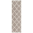 thumbnail image 5 of SAFAVIEH Hudson Jackson Trellis Shag Area Rug, Beige/Ivory, 7' x 7' Square, 5 of 9