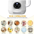 thumbnail image 2 of 8 in 1 Nut Milk Maker Blender, 40oz Homemade Soy, Almond, Oat, Coconut, Plant Based Milks and Non Dairy Beverages, Automatic Soybean Milk Machine with Delay Start/Keep Warm/Boil Water, White, 2 of 6