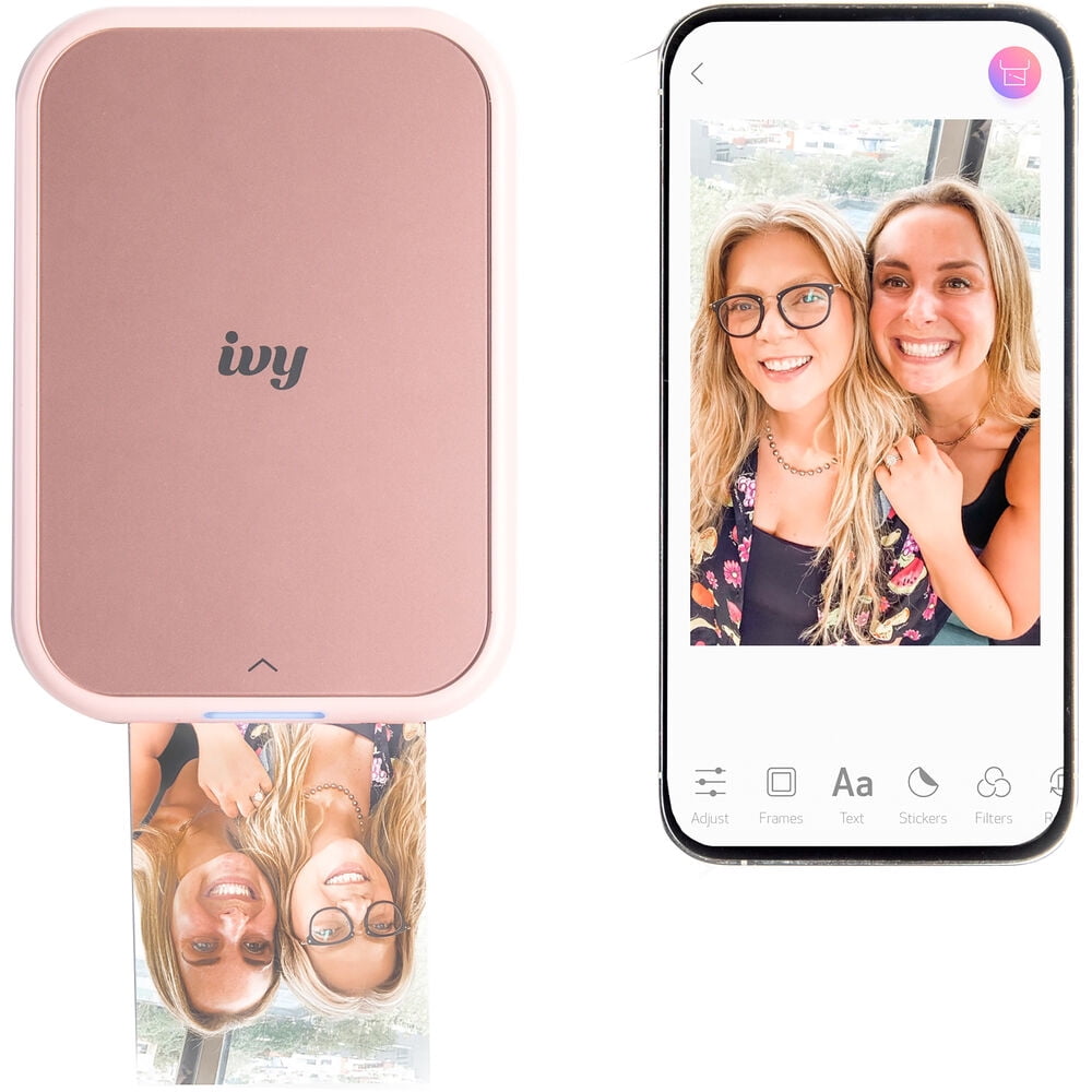 Canon IVY 2 Mini Photo Printer Pink, Bluetooth Portable, ZINK Paper 50 Sheets (International Model)