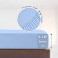 thumbnail image 5 of ARLAJO Fitted Bottom Sheet,100% Cotton Velvety Soft Double Brushed Flannel,Deep Pocket, 5 of 7