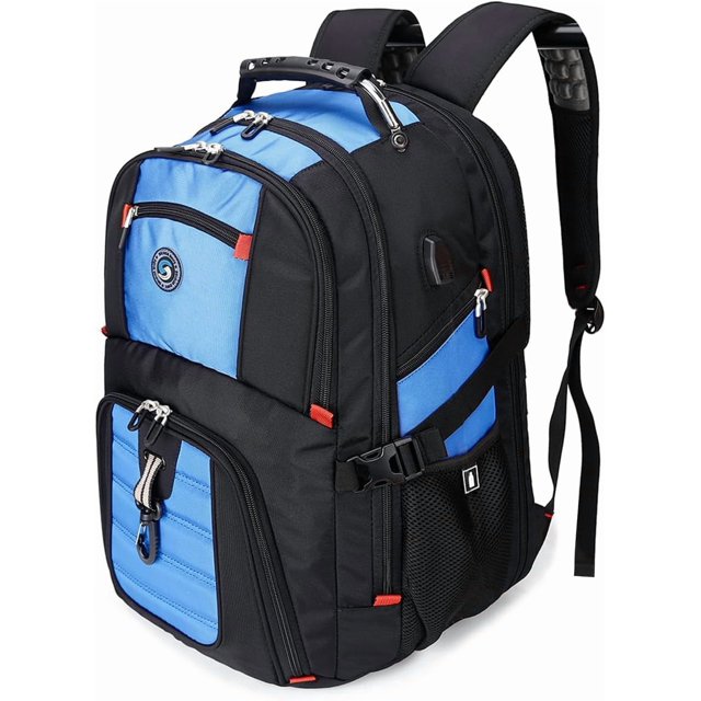 SHRRADOO Extra Large 50L Travel Laptop Backpack with combination lock, College High School Backpack Airline Approved Business Work Bag Fits 17 Inch Computer for Men Women