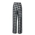 thumbnail image 5 of IYYVV Women's Plaid Print Elastic Waist Sleepwear Pajama Bottom Pants 2024 Black 3XL, 5 of 7