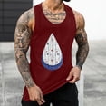 thumbnail image 3 of Eashery Vest T Shirts Men Sleeveless T Shirt Casual Vest Tops for Men Red 3X-Large, 3 of 4