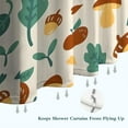 thumbnail image 6 of Brown Green Mushroom Fruit Leaf Beige Pattern Shower Curtain 84"x72" ,Bathroom Decorative Shower Curtains Set with 12 Hooks,Modern Waterproof Washable Shower Curtain, 6 of 6