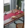 thumbnail image 3 of Red Lace Table Cloth Runner for Wedding Banquet Decorations, Christmas Party Table Decor, Red, 13 x 59 Inch, 3 of 7