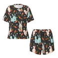 thumbnail image 4 of Kdxio Rabbit Is Eating Carrots Print Pajamas Sets for Women Short-Sleeved Pjs with Lounge Shorts Two Piece Sleepwear S-4XL, 4 of 9