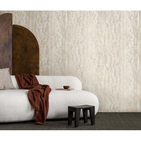 Dove Marble Striation Print Non Woven Non-Pasted Textured Wallpaper 57 Sq. Ft.