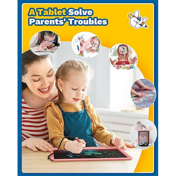 Rose) Tablette d'écriture LCD 12 pouces pour enfants adultes, tablette de  dessin enfant, ardoise magique, tablette magique enfant, cadeaux  d'anniversaire 